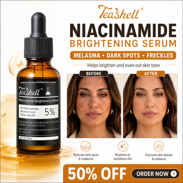 Teashell Niacinamide Brightening Serum – Targets Melasma, Dark Spots & Freckles – Brightens & Evens Skin Tone, Improves Texture & Radiance – For All Skin Types