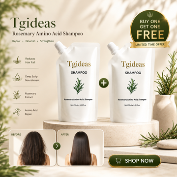 Tgideas Rosemary Amino Acid Shampoo – Repair, Nourish & Strengthen – Reduces Hair Fall, Deep Scalp Nourishment – With Rosemary Extract & Amino Acids – Smooth & Silky Hair – Sulfate Free