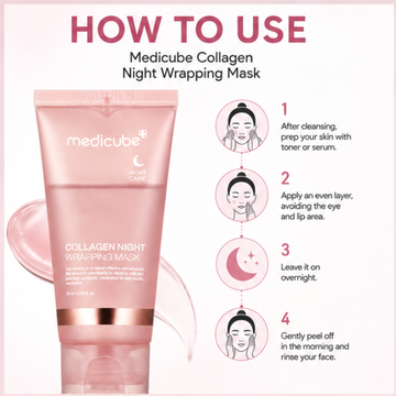 Medicube Collagen Night Wrapping Mask – 50% OFF – Wake Up to Glass Skin – Overnight Care – Boosts Collagen, Deep Hydration & Glass Skin Glow – Strengthens Skin Barrier – For All Skin Types